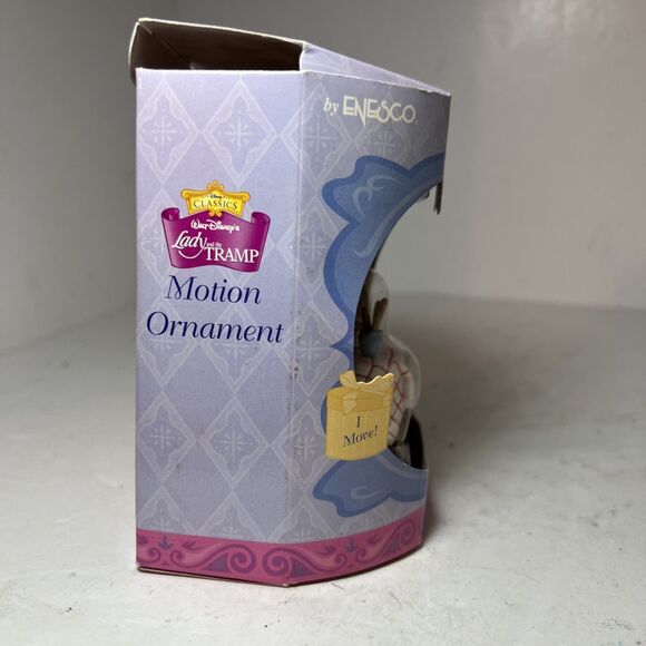 ENESCO Disney's Lady And The Tramp SPAGHETTI DINNER KISS Christmas Ornament RARE - Picture 5 of 5